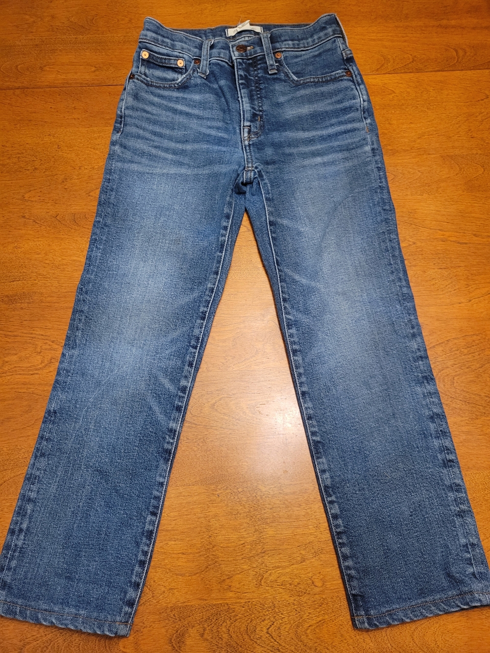 Madewell Mid-Rise Classic Straight Jeans | Slim Crop | 23 (Fits Like 23P)